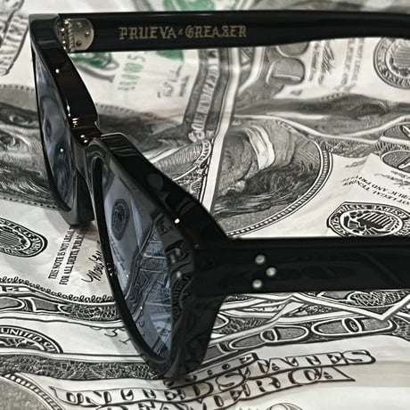 PRUEVA x GREASER - de la Rosa - Sunglasses  BLACK フレーム / LIGHT BLUE レンズ