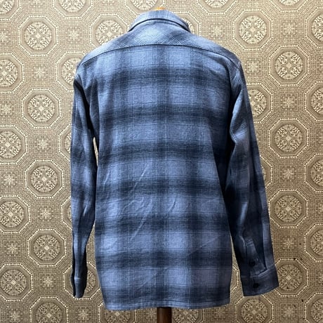 BLUCO(ブルコ)OMBRE CHECK FLANNEL SHIRT155-11-047 ネイビー