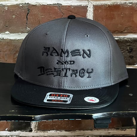 RAMEN&DESTROY®ラーメン＆デストロイ Original CAP ブラック×グレー