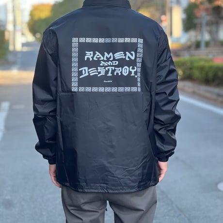 RAMEN&DESTROY Original Coach Jacket Black