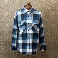 BLUCO(ブルコ)BUFFALO CHECK FLANNEL SHIRT 155-11-048ネイビー