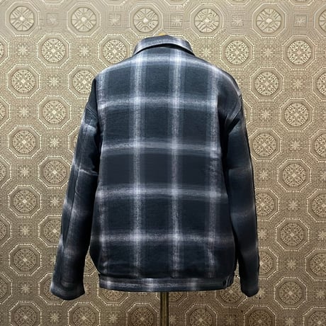 BLUCO(ブルコ)  157-31-038 OMBRE CHECK WINTER WORK JACKET BLACK