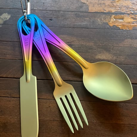 BALLISTICS　U.S. TITANIUM CUTLERY SET (BLA-2404)
