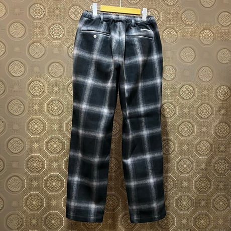 BLUCO(ブルコ)  157-41-044 OMBRE CHECK WARM EASY PANTS BLACK