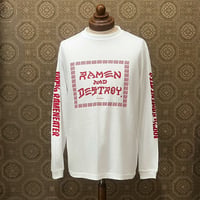 RAMEN&DESTROY® Original L/S T-shirt Type1 100%RAMENEATER White