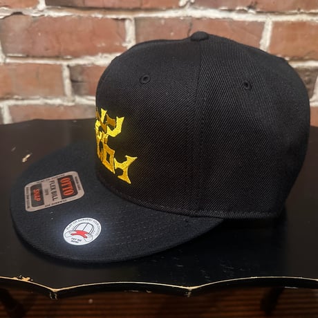 RAMEN&DESTROY®ラーメン＆デストロイ Original CAP カタカナロゴ ブラック ×ゴールド