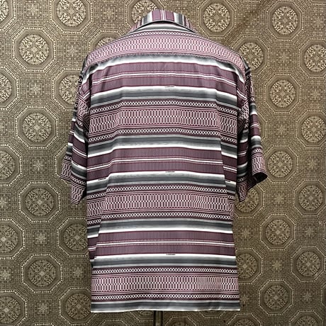 BLUCO(ブルコ)POOLSIDE SHIRT S/S -MEXICAN-バーガンディ153-21-009