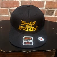 RAMEN&DESTROY®ラーメン＆デストロイ Original CAP カタカナロゴ ブラック ×ゴールド