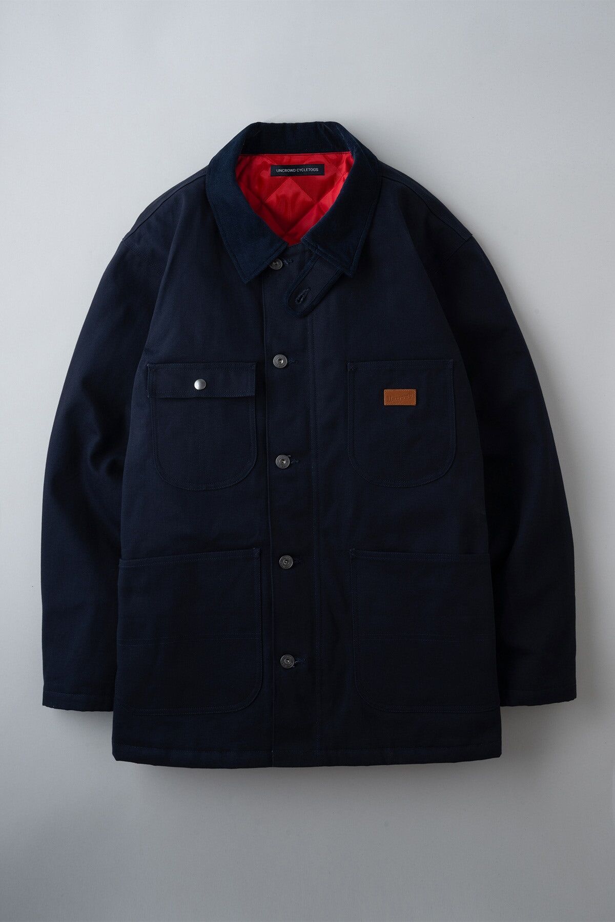 UNCROWD CYCLETOGS ネイビー ダックカバーオール　size Ｌ UNCROWD CYCLETOGS ネイビー ダックカバーオール size L