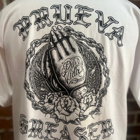 GREASER -PRUEVA x GREASER - REZA - T-Shirt  WHITE