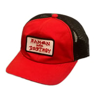 RAMEN&DESTROY® ラーメン＆デストロイ Original PATCH MESH CAP レッド×ブラック