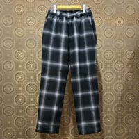 BLUCO(ブルコ)  157-41-044 OMBRE CHECK WARM EASY PANTS BLACK