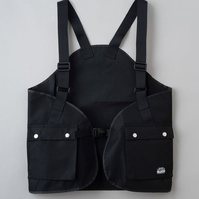 BLUCO/ブルコ　UTILITY VEST ブラック BLUCO ブルコ LEATHER UTILITY VEST レザー ユーティリティ