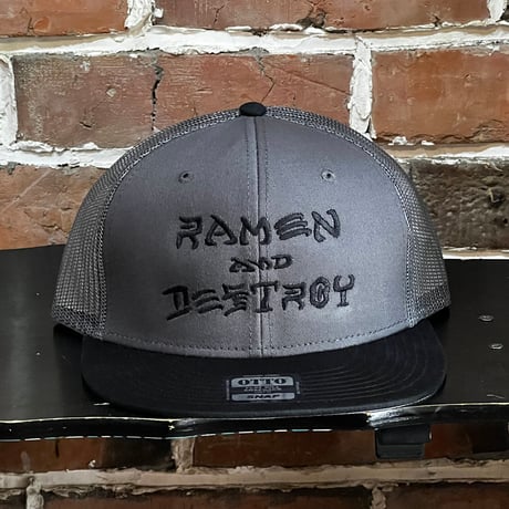 RAMEN&DESTROY®ラーメン＆デストロイ Original MESH CAP ブラック×グレー