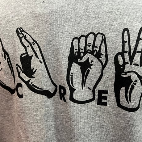 GENT-X HAND SIGN SWEAT SHIRT　GRAY