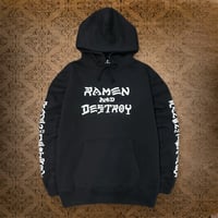 RAMEN&DESTROY® ラーメン＆デストロイ Original Hoodie  (BLACK)  ③