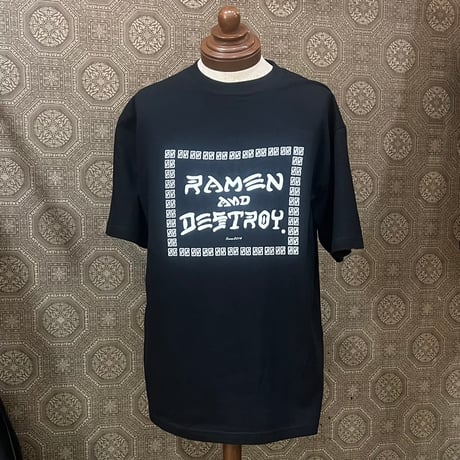 RAMEN&DESTROY® Original T-shirt Type1 シンプル Black