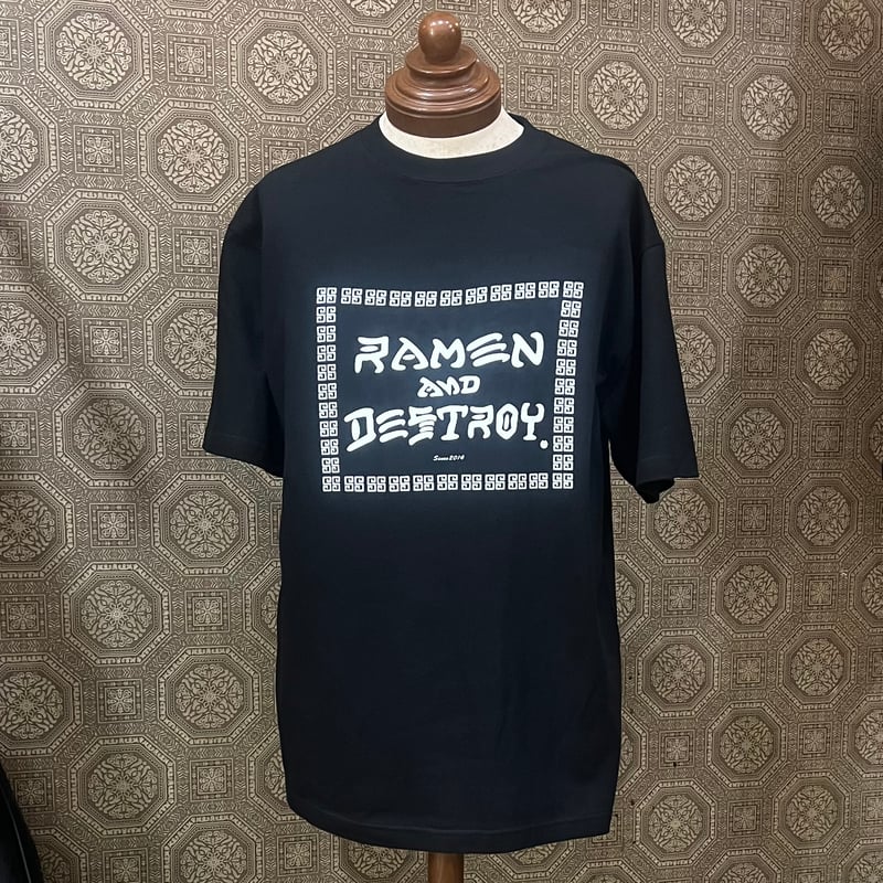 RAMEN&DESTROY® Original T-shirt Type1 シンプル Blac