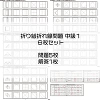 折り紙折れ線問題【中級１】６枚セット
