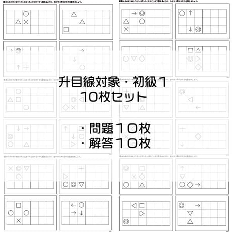 升目　線対象【初級１】１０枚セット