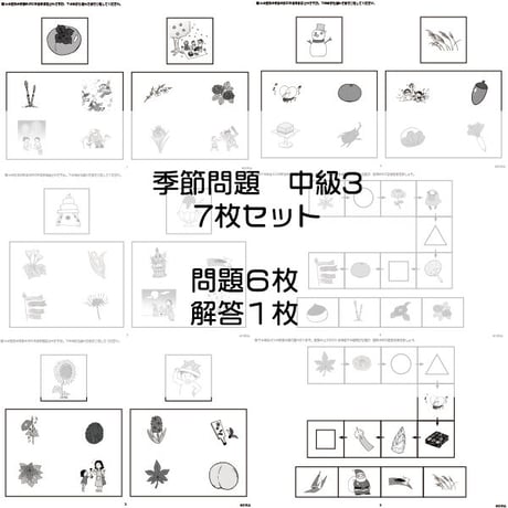 季節問題【中級３】７枚セット