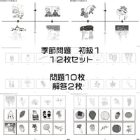 季節問題【初級１】１２枚セット