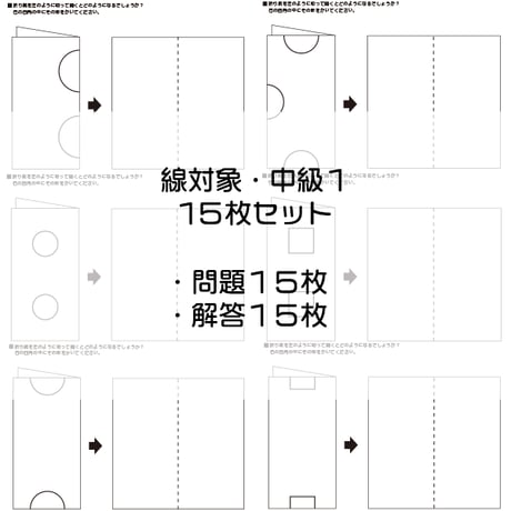 線対象【中級１】（導入レベル）15枚セット