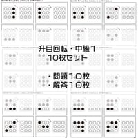 回転図形【中級１】１０枚セット（升目）