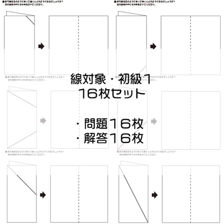 線対象【初級１】（導入レベル）16枚セット