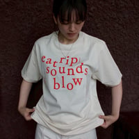 “ eatrip sounds blow “ T-shirt / IVORY