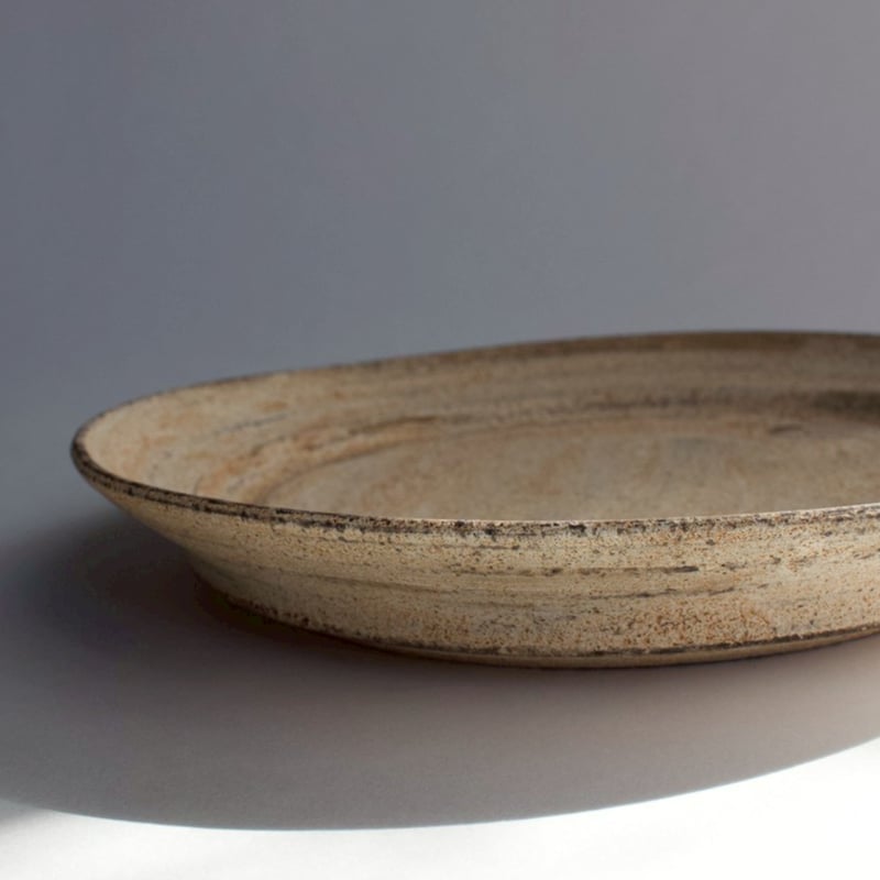 二階堂明弘 no.15 やきしめリムプレート（黄） | eatrip soil