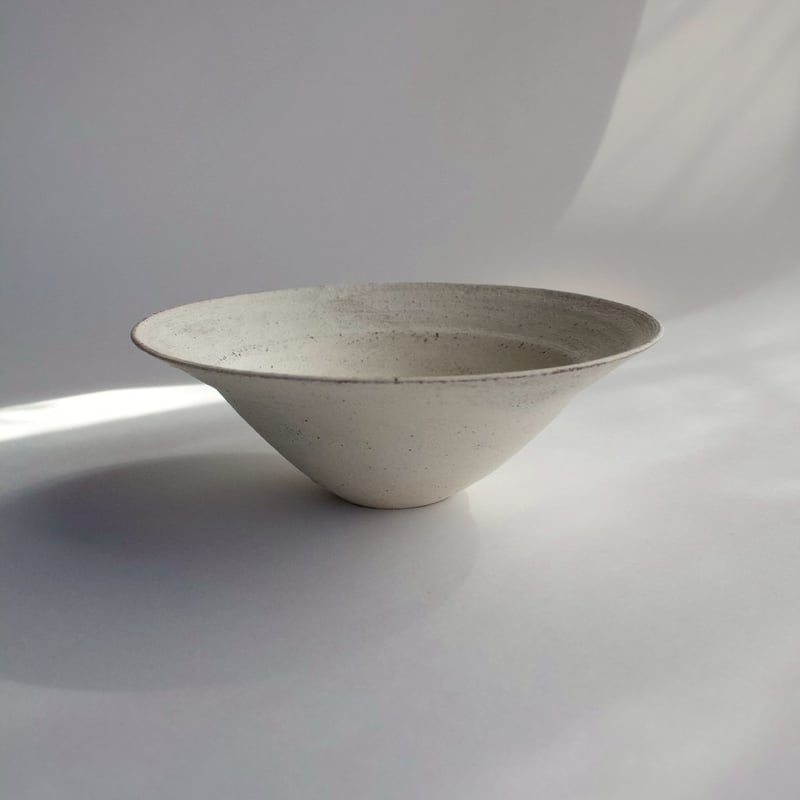 二階堂明弘 no.12 やきしめリム鉢（白） | eatrip soil