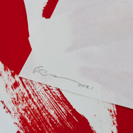 【２周年記念・限定】赤い激情セット （『白亜』＋直筆ペイント＋メッセージカード）