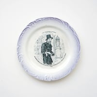 金継ぎ / GIEN(ジアン) ・アンティーク フランス絵皿 パープル ①