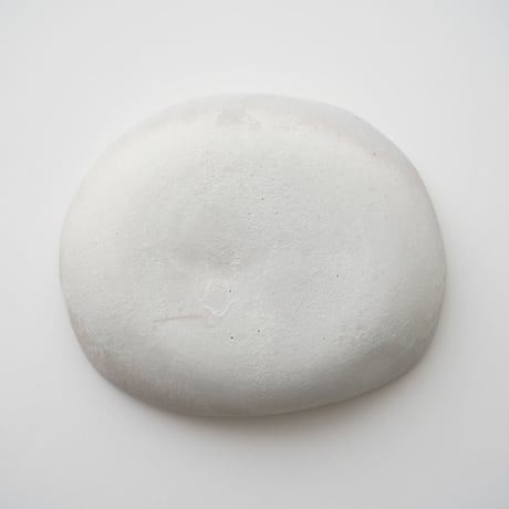 渡辺隆之・薪窯 / だ円皿 ・白②