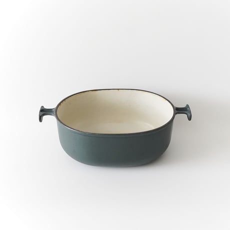ビンテージ・ル・クルーゼ / ダークブルーグリーン・25cm（オーバル）②