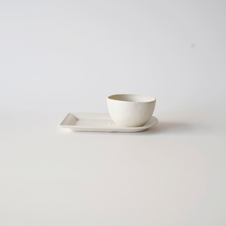 照井壮　カップトレー 照井壮 / 乳白釉カップトレー | 黄魚オンラインショップ