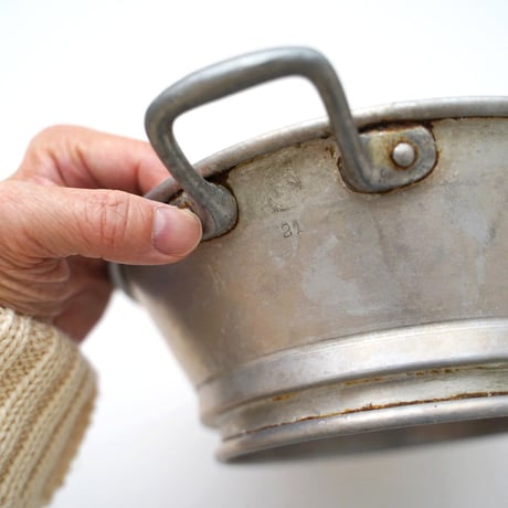 フランス・ビンテージ調理器具・両手持ち手つき/漉し器