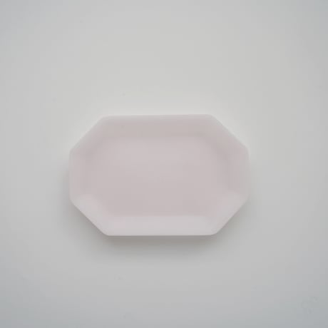 藤本咲・オーバル 長方八角皿 /ピンク