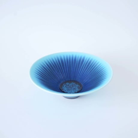 和田山真央・朝顔鉢/トルコブルー（L）