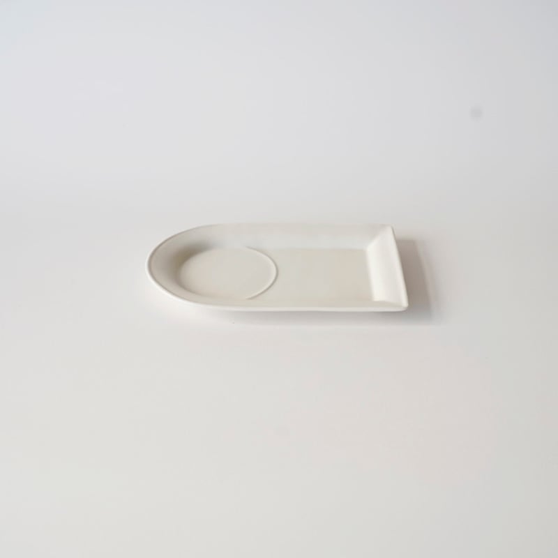 照井壮 / 乳白釉カップトレー | 黄魚オンラインショップ