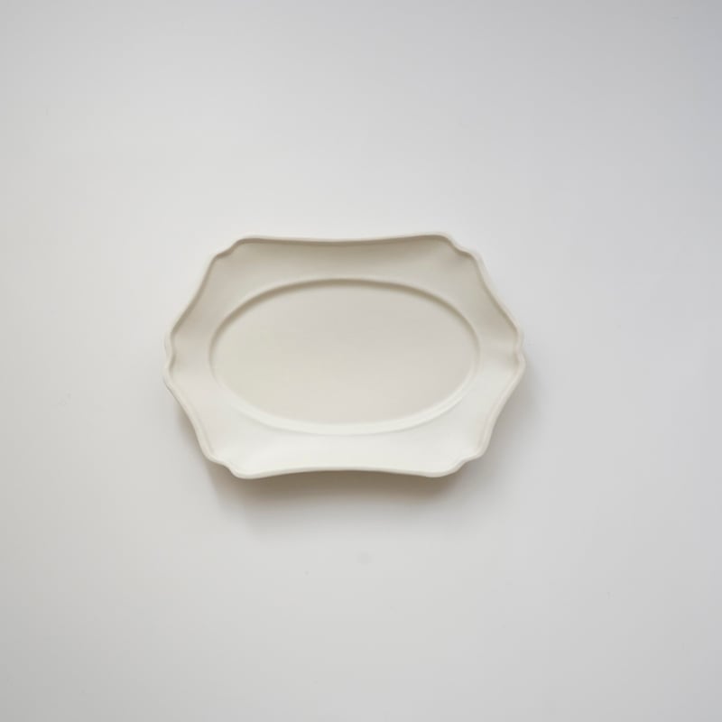 2枚セット 照井壮/デルフト八角長皿オーバルホワイト 新品