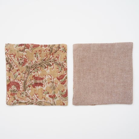 インド・麻のプリント・コースター