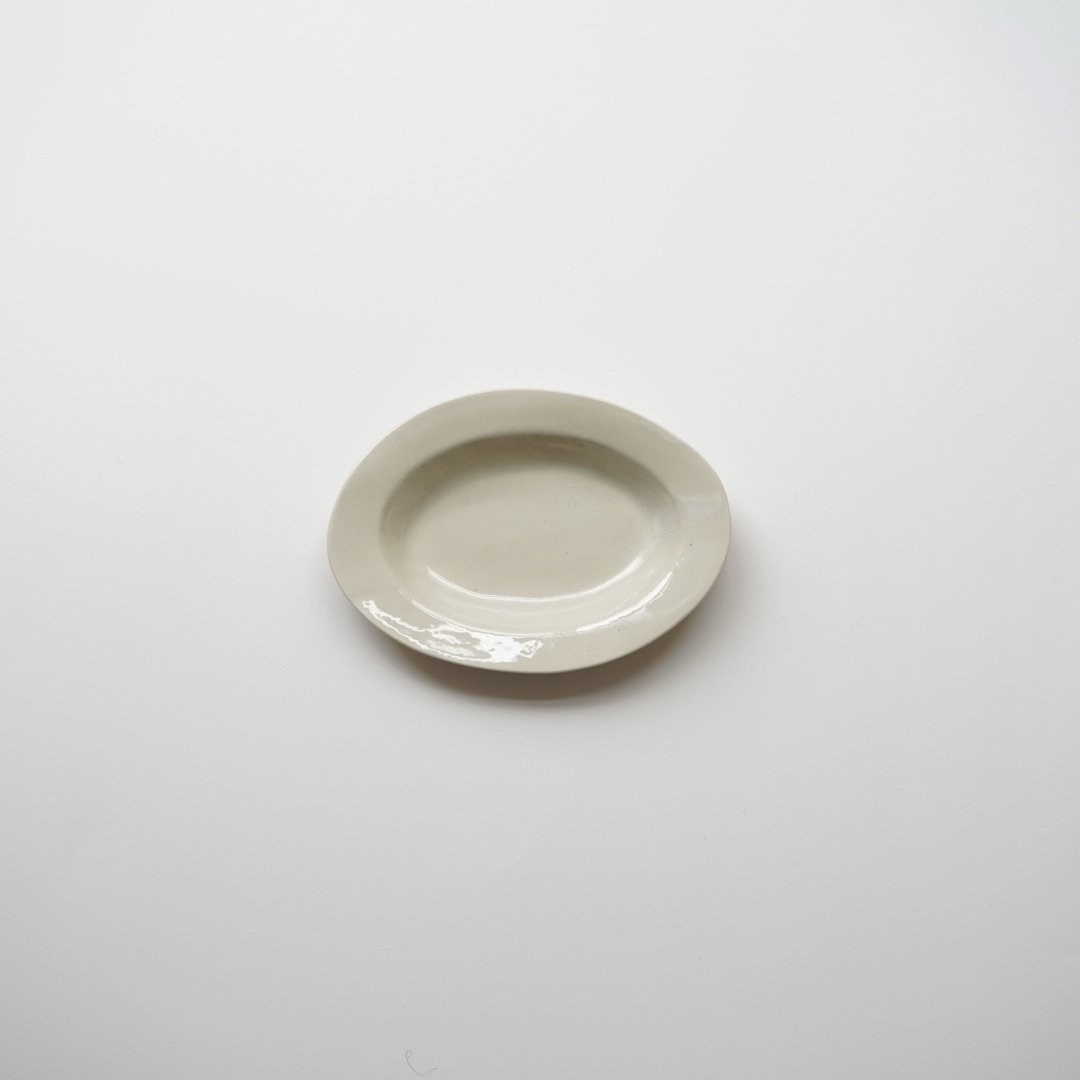 角田淳　銀彩オーバル深皿 角田淳 銀彩オーバル深皿 角田淳・オーバル深皿 (中) | 黄魚オンライン