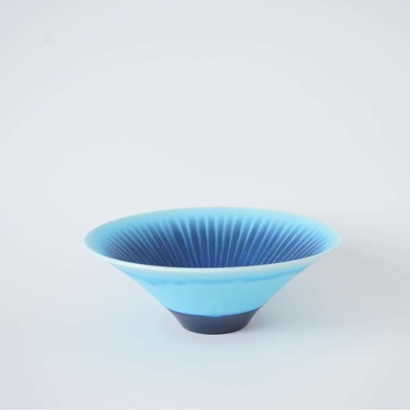 和田山真央・朝顔鉢/トルコブルー（L）