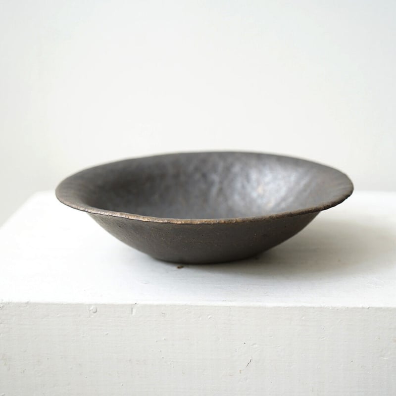 江戸期　黒釉壺　高さ約14㎝　東さ6-1105② 銅製黒壺 | olectronica gallery 不図