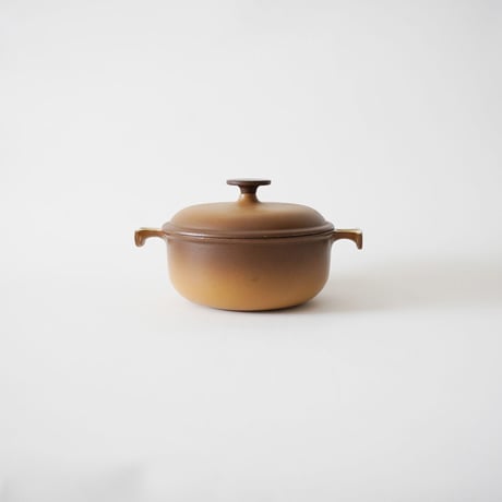 ビンテージ・ル・クルーゼ  / グラデーション・マット茶　17cm ②