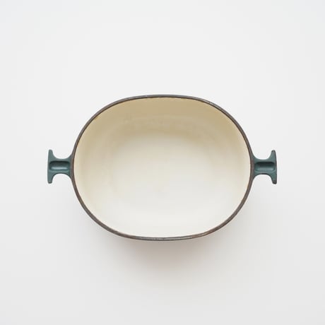ビンテージ・ル・クルーゼ / ダークブルーグリーン・25cm（オーバル）
