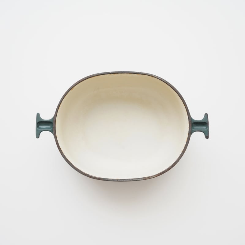 ビンテージ・ル・クルーゼ / ダークブルーグリーン・25cm（オーバル