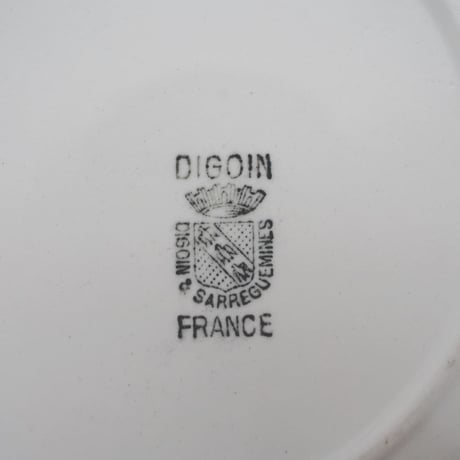 Digoin & Sarreguemines 白いスーププレート ①